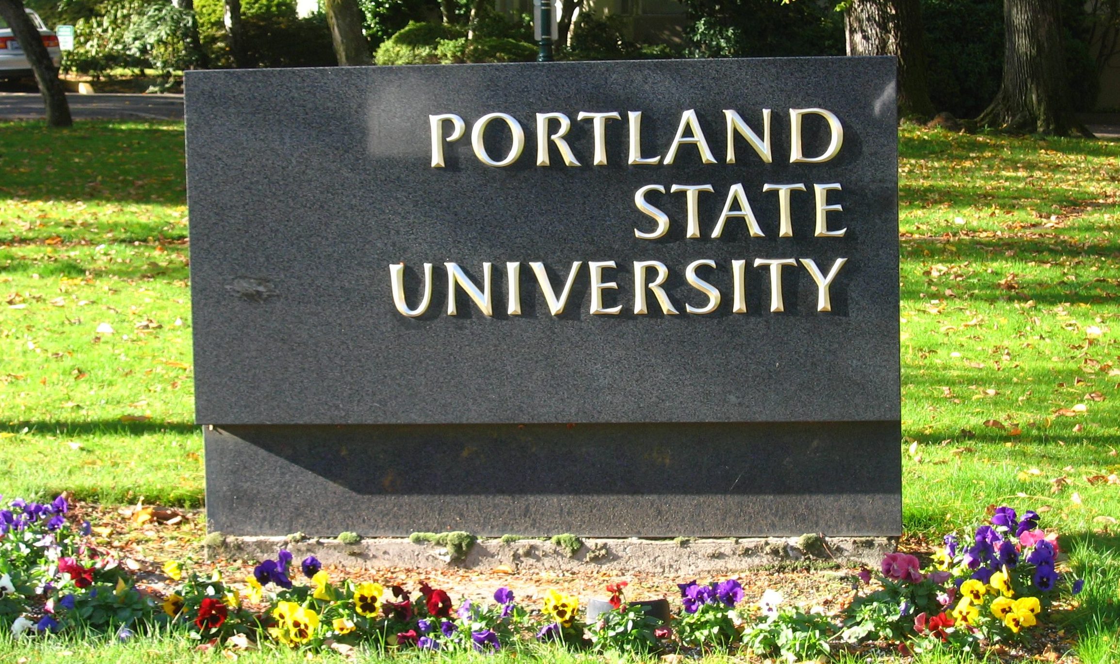 Portland State University sign