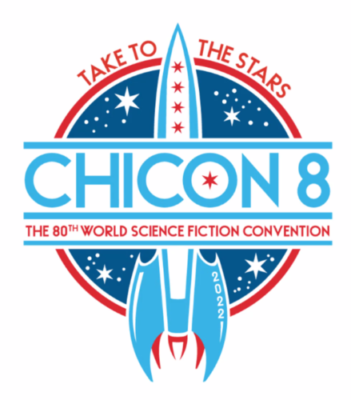 the logo for Chicon 8